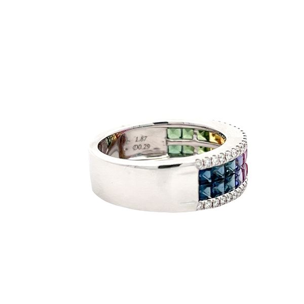 Diamond Sapphire Band Image 4 Flora Gems Decatur, IL