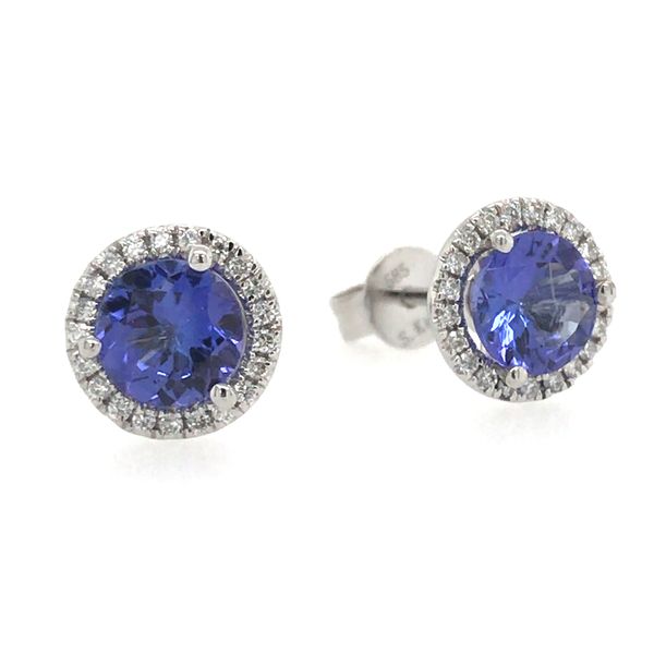 Tanzanite and Diamond Earrings Flora Gems Decatur, IL