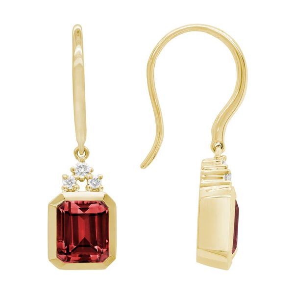 Garnet and Diamond Earrings Flora Gems Decatur, IL