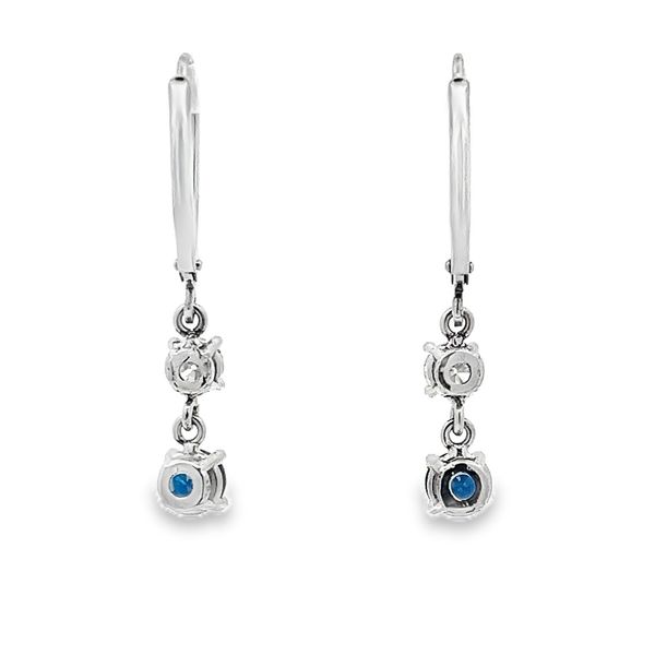 Sapphire and Diamond Earrings Image 3 Flora Gems Decatur, IL