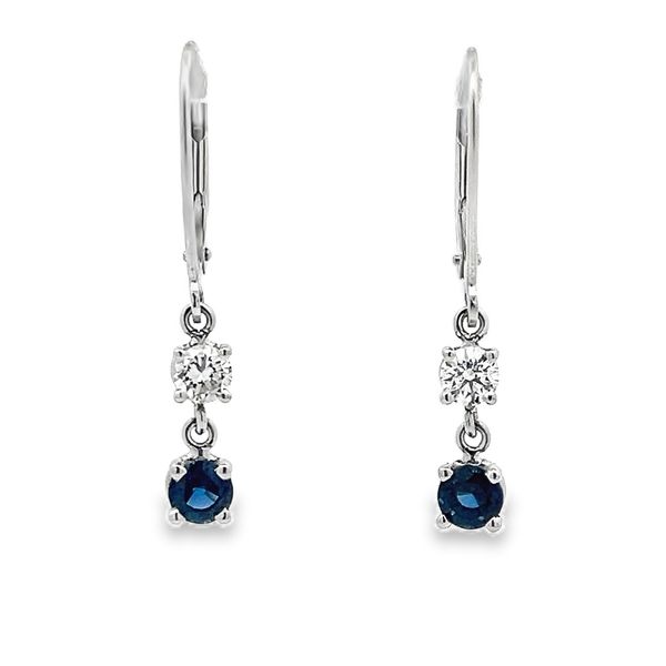 Sapphire and Diamond Earrings Flora Gems Decatur, IL