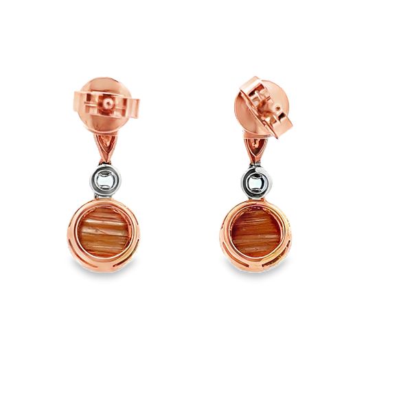 Rutilated Quartz and Blue Topaz Earrings Image 3 Flora Gems Decatur, IL