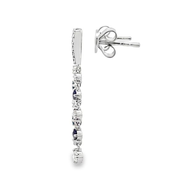 Sapphire and Diamond Earrings Image 2 Flora Gems Decatur, IL