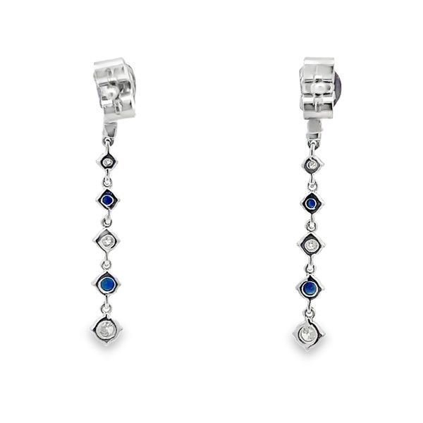 Sapphire and Diamond Earrings Image 3 Flora Gems Decatur, IL