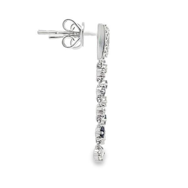 Sapphire and Diamond Earrings Image 4 Flora Gems Decatur, IL