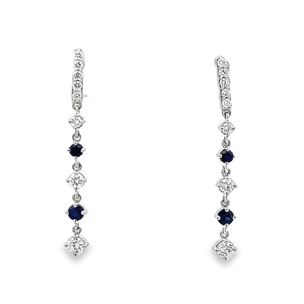 Sapphire and Diamond Earrings Flora Gems Decatur, IL