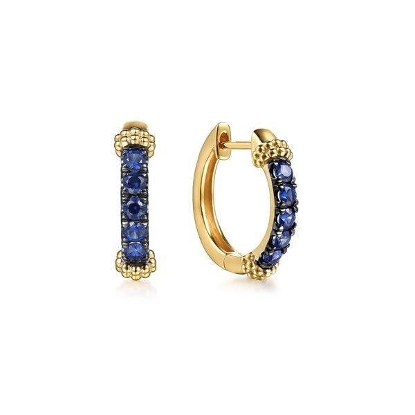 Sapphire Hoop Earrings Flora Gems Decatur, IL
