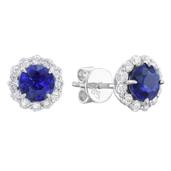 Sapphire and Diamond Earrings Flora Gems Decatur, IL