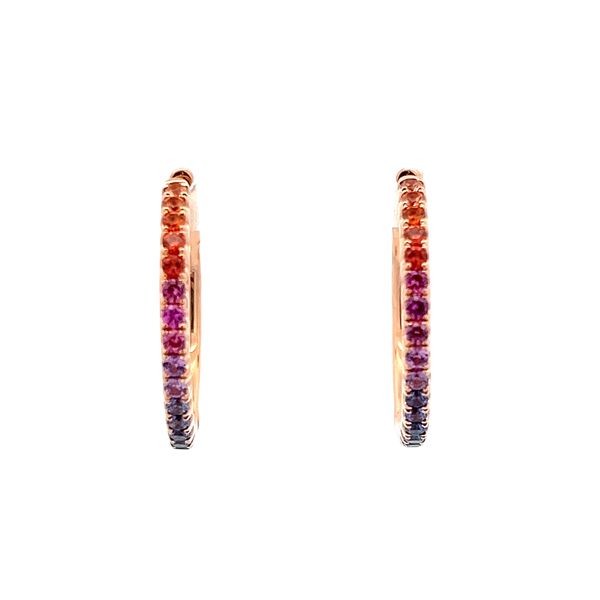 Lisa Nik Sapphire Hoop Earrings Flora Gems Decatur, IL