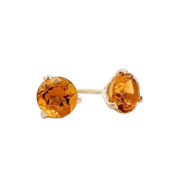 Citrine Stud Earrings Flora Gems Decatur, IL