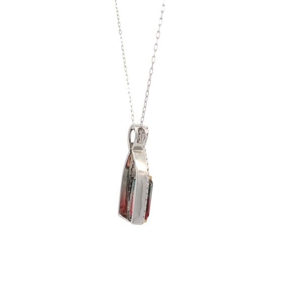 Tourmaline and Diamond Pendant Image 3 Flora Gems Decatur, IL
