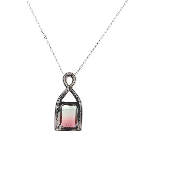 Tourmaline and Diamond Pendant Image 4 Flora Gems Decatur, IL