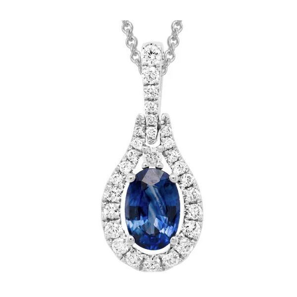 Sapphire and Diamond Necklace Flora Gems Decatur, IL