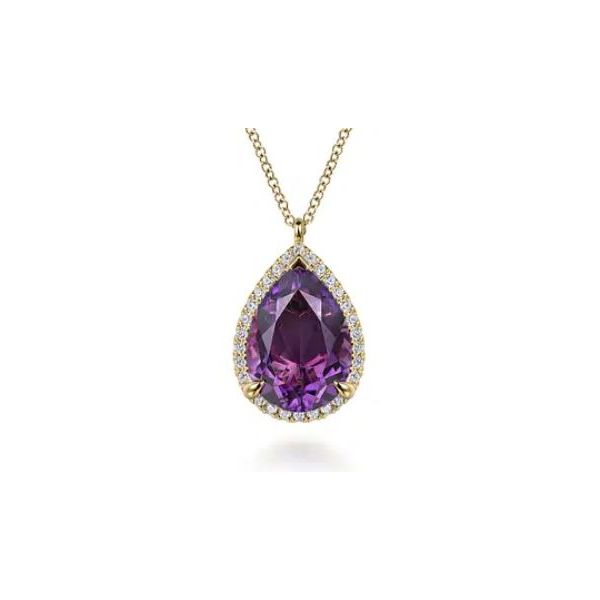 Amethyst and Diamond Necklace Flora Gems Decatur, IL