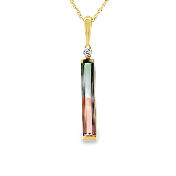 Tourmaline and Diamond Pendant Flora Gems Decatur, IL