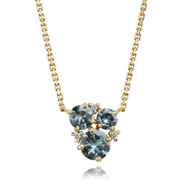 Sapphire and Diamond Necklace Flora Gems Decatur, IL