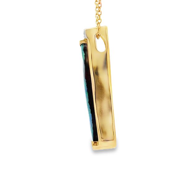 Opal and Diamond Pendant Image 2 Flora Gems Decatur, IL