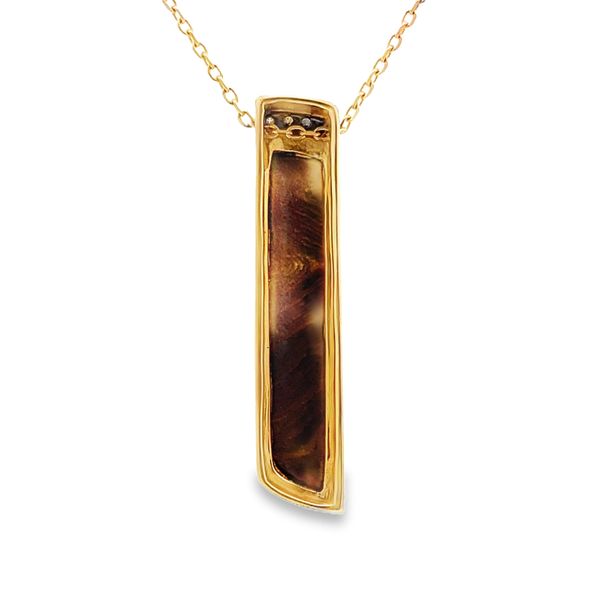 Opal and Diamond Pendant Image 3 Flora Gems Decatur, IL