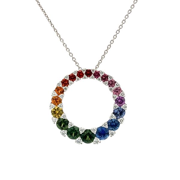 Lisa Nik Sapphire and Diamond Necklace Flora Gems Decatur, IL