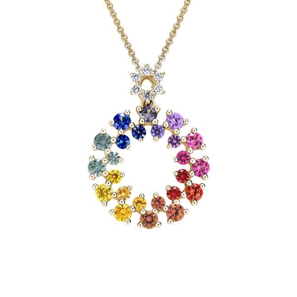 Sapphire and Diamond Necklace Flora Gems Decatur, IL