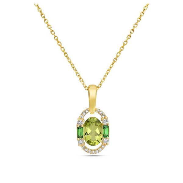 Peridot, Tsavorite, and Diamond Necklace Flora Gems Decatur, IL