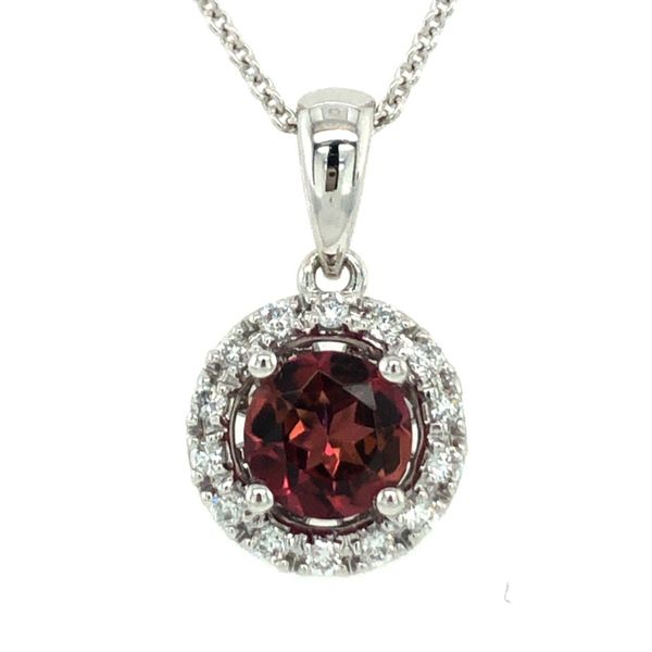 Pink Tourmaline and Diamond Necklace Flora Gems Decatur, IL