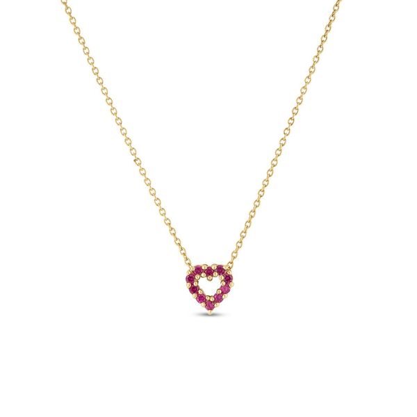 Roberto Coin Reversible Ruby and Diamond Heart Necklace Flora Gems Decatur, IL