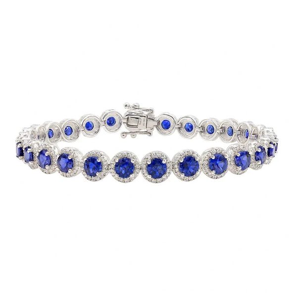 Sapphire and Diamond Bracelet Flora Gems Decatur, IL
