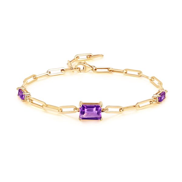 Amethyst and Diamond Bracelet Flora Gems Decatur, IL