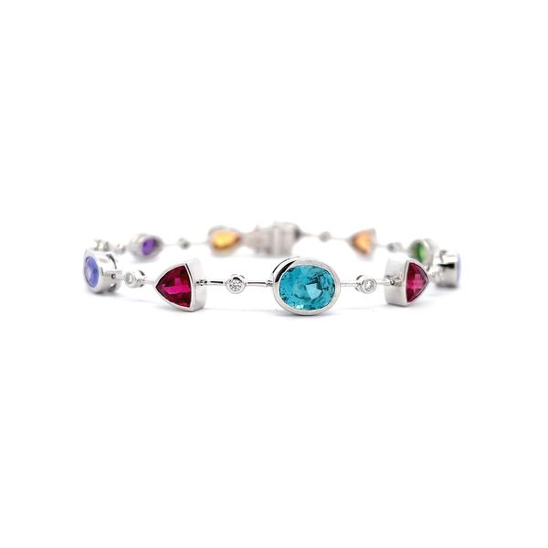 Multi Color Gem Stone and Diamond Bracelet Flora Gems Decatur, IL