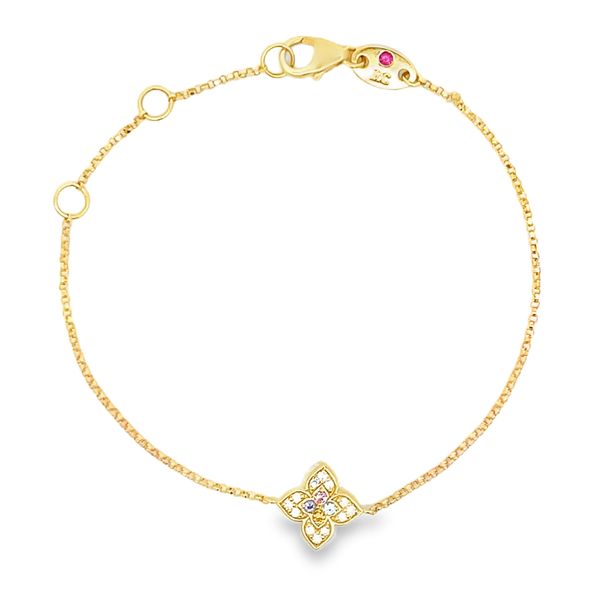 Roberto Coin Tanzanite, Blue Topaz, Rubellite Tourmaline, Citrine, and Diamond Bracelet Flora Gems Decatur, IL