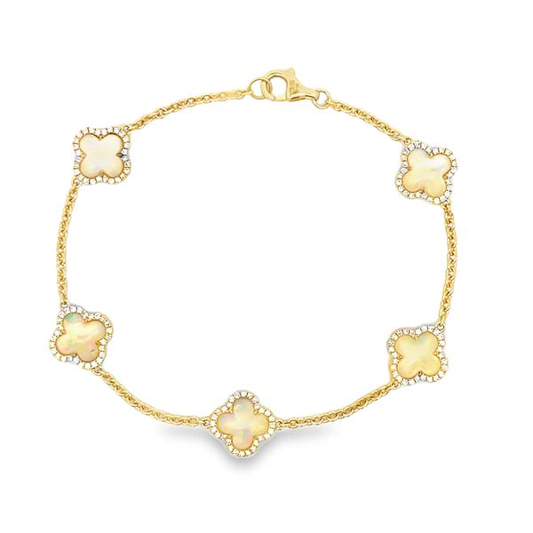 Opal and Diamond Bracelet Flora Gems Decatur, IL