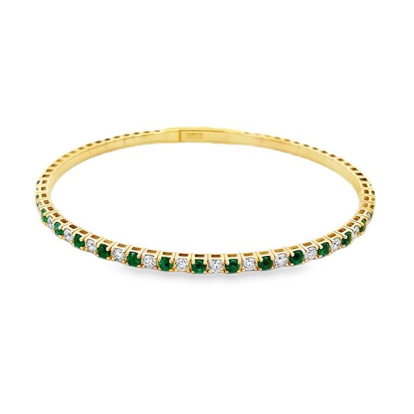 Emerald and Diamond Bracelet Flora Gems Decatur, IL