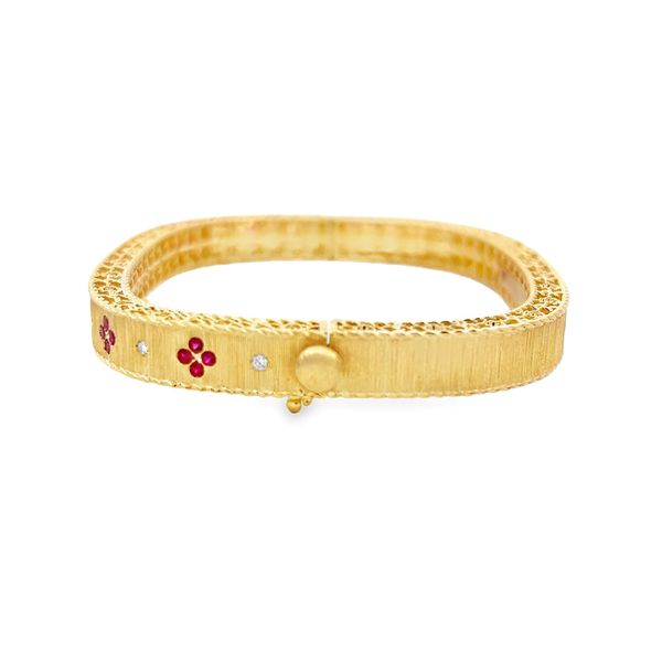 Roberto Coin Ruby and Diamond Bracelet Image 2 Flora Gems Decatur, IL