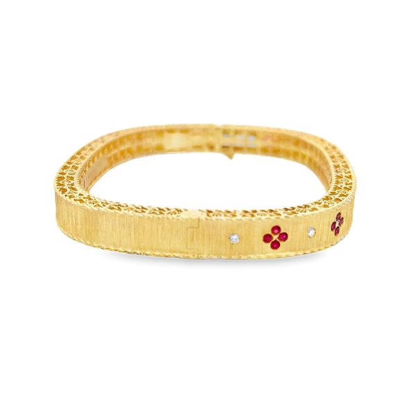 Roberto Coin Ruby and Diamond Bracelet Image 4 Flora Gems Decatur, IL