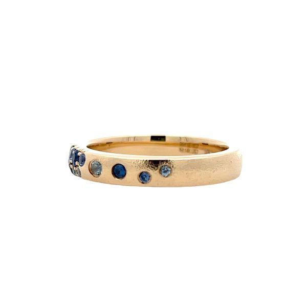 Blue Sapphire Stackable Ring Image 2 Flora Gems Decatur, IL