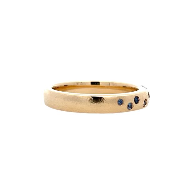 Blue Sapphire Stackable Ring Image 4 Flora Gems Decatur, IL