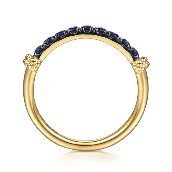 Blue Sapphire Stackable Ring Image 3 Flora Gems Decatur, IL
