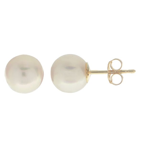 Pearl Stud Earrings Flora Gems Decatur, IL