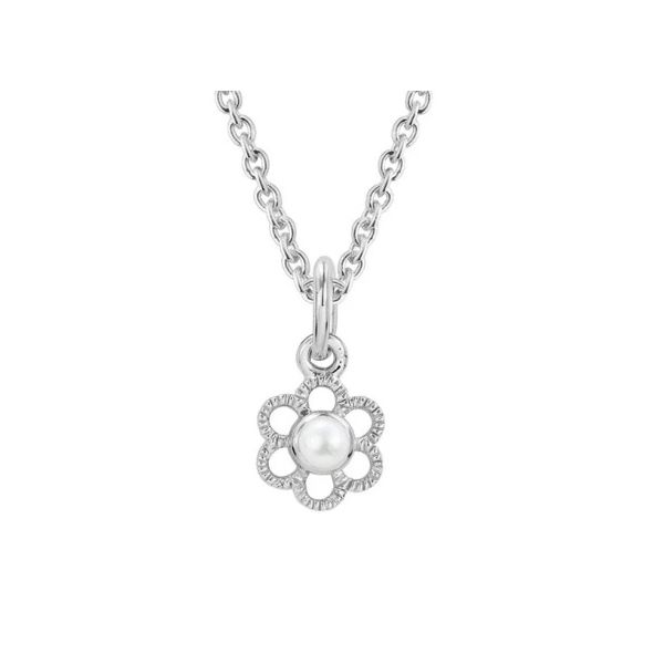 Sterling Silver Pearl Necklace Flora Gems Decatur, IL