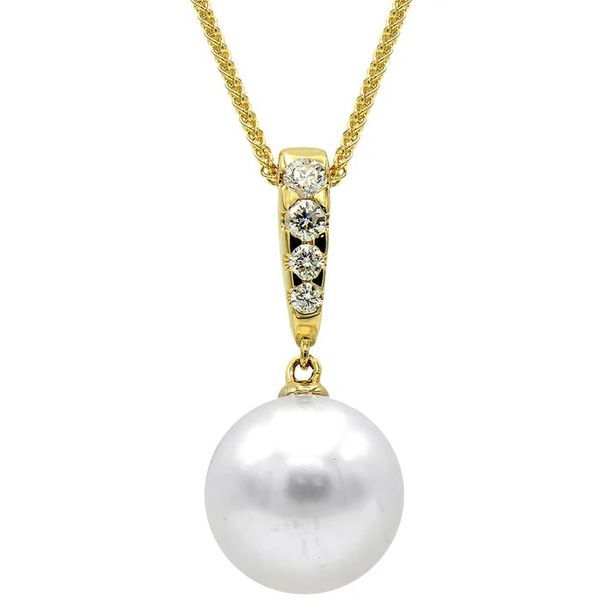 Pearl and Diamond Necklace Flora Gems Decatur, IL