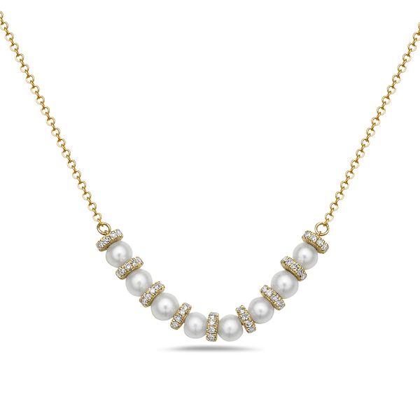 Pearl and Diamond Necklace Flora Gems Decatur, IL