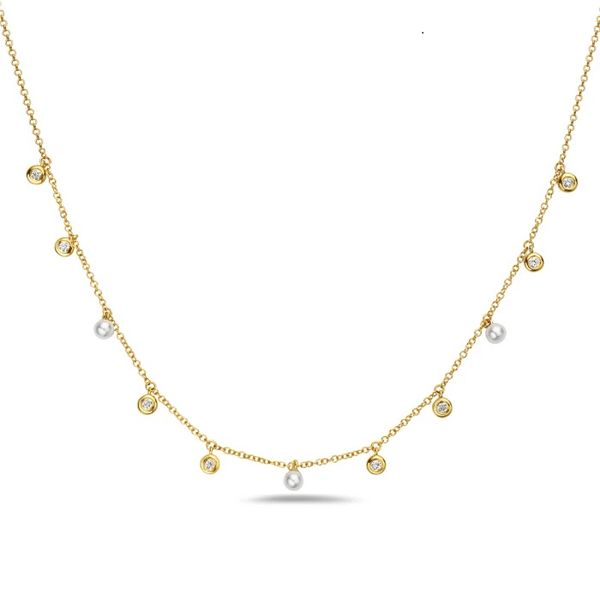 Pearl and Diamond Necklace Flora Gems Decatur, IL