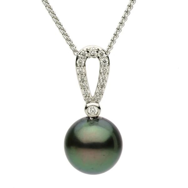 Pearl and Diamond Necklace Flora Gems Decatur, IL