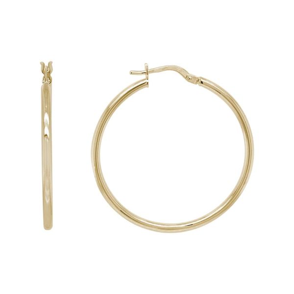 Gold Hoop Earrings Flora Gems Decatur, IL
