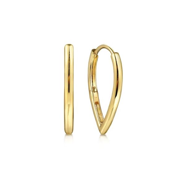 Gold Hoop Earrings Flora Gems Decatur, IL