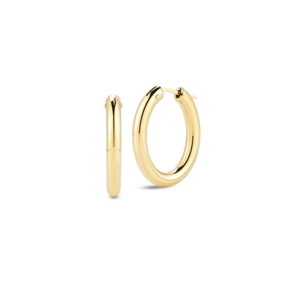 Roberto Coin Gold Hoop Earrings Flora Gems Decatur, IL