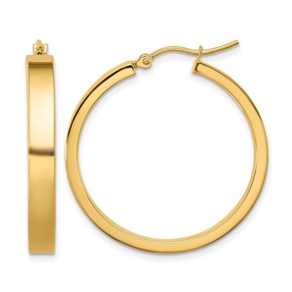 Gold Hoop Earrings Flora Gems Decatur, IL