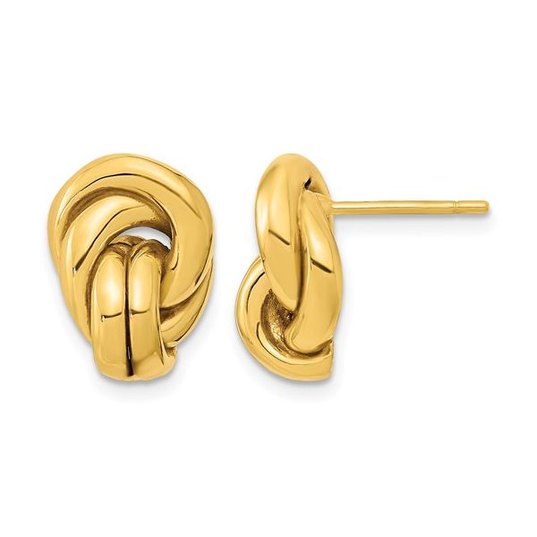 Gold Love Knot Stud Earrings Flora Gems Decatur, IL