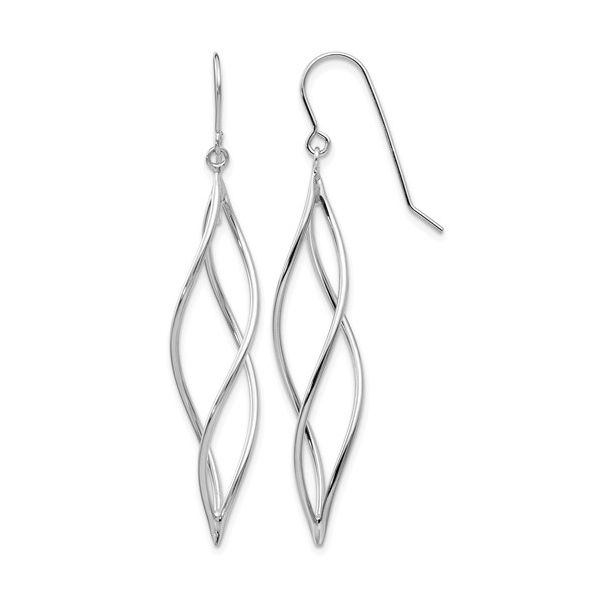 Gold Swirl Drop Earrings Flora Gems Decatur, IL